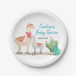 Llama baby shower papier borden papieren bordje