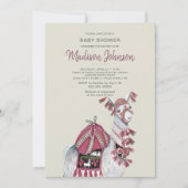 Llama | BABY SHOWER | Peach | Uitnodiging (Voorkant)