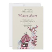 Llama | BABY SHOWER | Peach | Uitnodiging