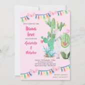 Llama Baby shower roze lama liefde Kaart (Voorkant)