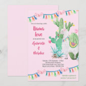 Llama Baby shower roze lama liefde Kaart (Voorkant / Achterkant)