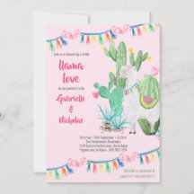 Llama Baby shower roze lama liefde