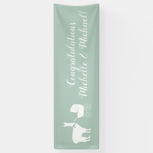 Llama-Baby shower Spandoek (Verticaal)
