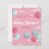 Llama Baby shower Uitnodiging (Achterkant)