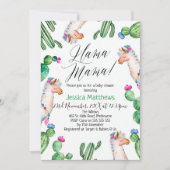 Llama Baby shower Uitnodiging (Voorkant)