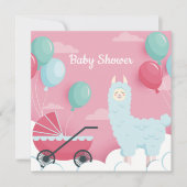 Llama Baby shower Uitnodiging (Voorkant)