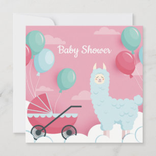 Llama Baby shower Uitnodiging