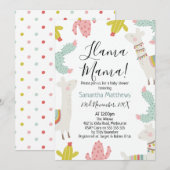 Llama Baby shower Uitnodiging (Voorkant / Achterkant)