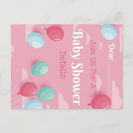 Llama Baby shower Uitnodiging (Achterkant)