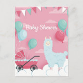 Llama Baby shower Uitnodiging (Voorkant)