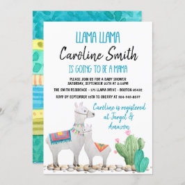 Llama Baby shower Uitnodiging Genderneutraal Uitno