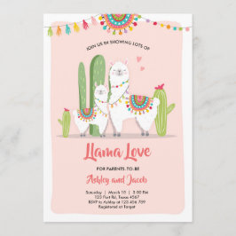 Llama baby shower uitnodiging Llama Love Fiesta
