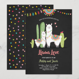 Llama baby shower uitnodiging Llama Love Fiesta