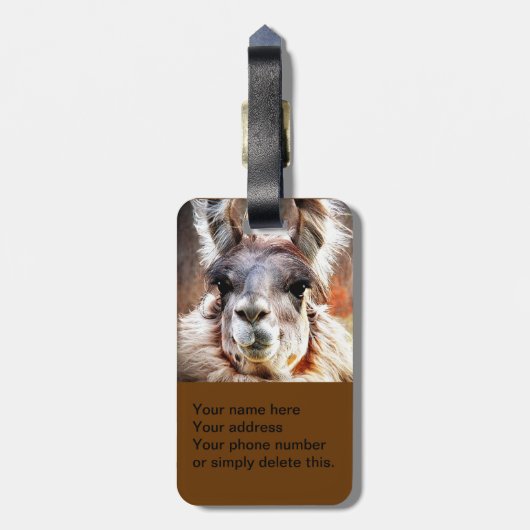 Llama Bagagelabel (Achterkant verticaal)
