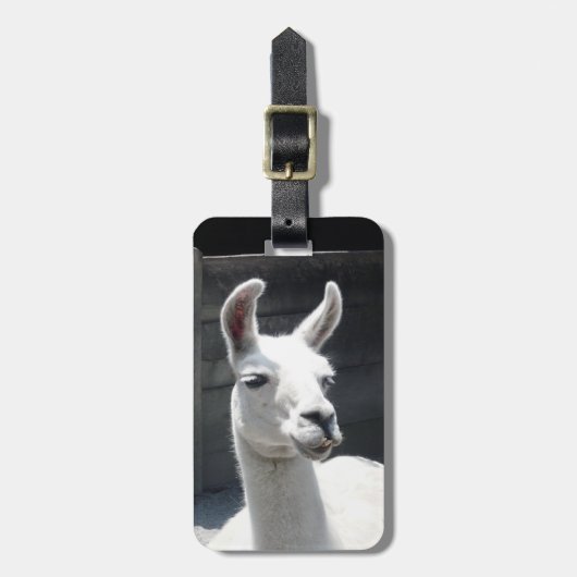 Llama-Bagagelabel glimlachen Bagagelabel (Voorkant verticaal)