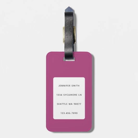 Llama-Bagagelabels Bagagelabel (Achterkant verticaal)