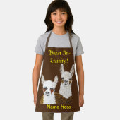 Llama Baker in Training en (naam hier) Kinderen Schort (Insitu)