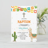 Llama baptism Invitation Kaart (Staand voorkant)