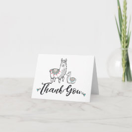 Llama bedankje bedankkaart
