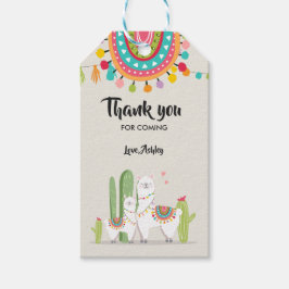 Llama bedankt labels Fiesta Cactus Alpaca Mexican Cadeaulabel