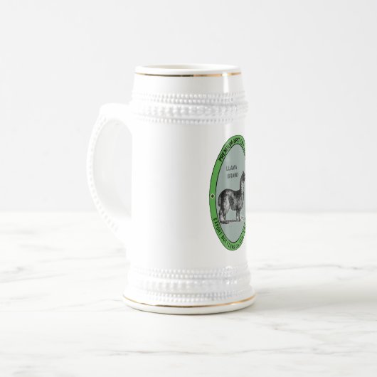 Llama Beer - Beer Stein Bierpul (Voorkant links)