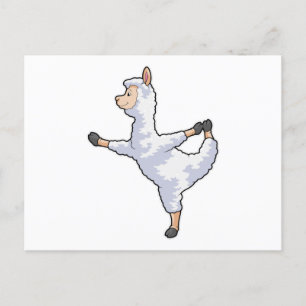 Llama bij Yoga Fitness Briefkaart