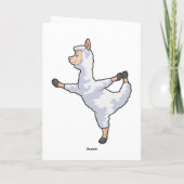 Llama bij Yoga Fitness Kaart (Achterkant)