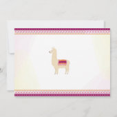 Llama Birthday Cactus Party Fiesta Photo Invite Kaart (Achterkant)