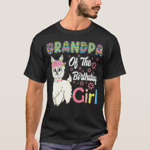 Llama Birthday Grandpa of the Birthday Girl Boerde T-shirt
