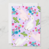 Llama Birthday Invitation - 1st Birthday Invites Kaart (Achterkant)