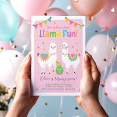 Llama Birthday Invitation, Llama Fiesta Invite Kaart