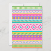 Llama Birthday Invitation, Llama Fiesta Invite Kaart (Achterkant)