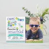 Llama Birthday Invitation Whole Llama Fun Party Kaart (Staand voorkant)