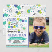 Llama Birthday Invitation Whole Llama Fun Party Kaart (Voorkant / Achterkant)