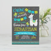 Llama Birthday Invitation Whole Llama Fun Party Kaart (Staand voorkant)