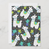 Llama Birthday Invitation Whole Llama Fun Party Kaart (Achterkant)
