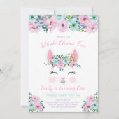 Llama Birthday Invitation Whole Llama Fun Party Kaart (Voorkant)