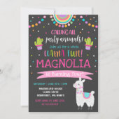 Llama Birthday Invitation Whole Llama Fun Party Kaart (Voorkant)