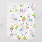 Llama Birthday Invitation Whole Llama Fun Party Kaart (Achterkant)