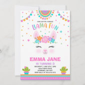 Llama Birthday Invitation Whole Llama Fun Party Kaart (Voorkant)