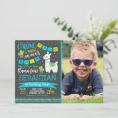 Llama Birthday Invitation Whole Llama Fun Party Kaart (Staand voorkant)