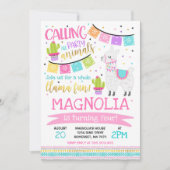 Llama Birthday Invitation Whole Llama Fun Party Kaart (Voorkant)