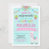 Llama Birthday Invitation Whole Llama Fun Party Kaart (Voorkant)