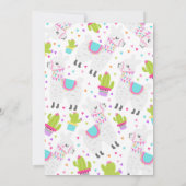 Llama Birthday Invitation Whole Llama Fun Party Kaart (Achterkant)