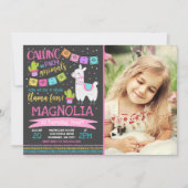 Llama Birthday Invitation Whole Llama Fun Party Kaart (Voorkant)