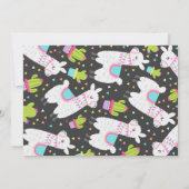 Llama Birthday Invitation Whole Llama Fun Party Kaart (Achterkant)