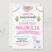 Llama Birthday Invitation Whole Llama Fun Party Kaart (Voorkant)