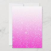 Llama Birthday Invitations (Roze Glitter) Kaart (Achterkant)