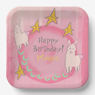 🦙 LLAMA BIRTHDAY PAPIEREN BORDJE