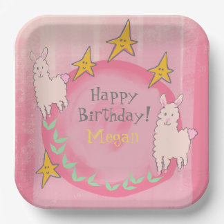 🦙 LLAMA BIRTHDAY PAPIEREN BORDJE